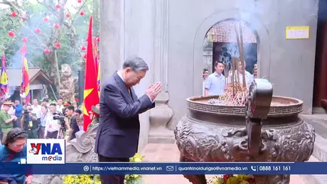Tổng Bí thư, Chủ tịch nước dự Lễ dâng hương tưởng niệm các Vua Hùng
