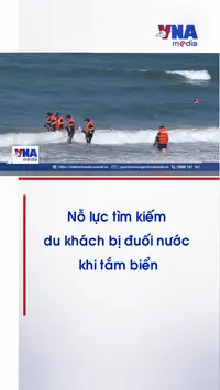 Nỗ lực tìm kiếm du khách bị đuối nước khi tắm biển