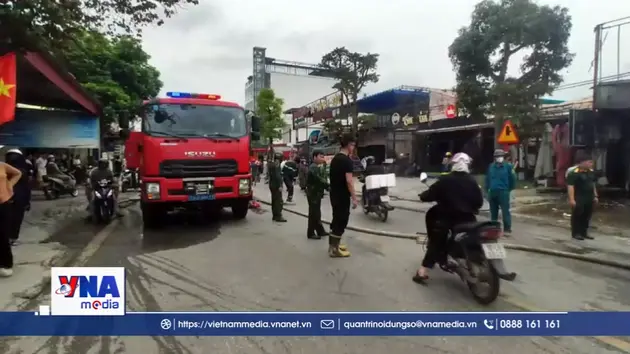 Hải Phòng: Cháy lớn tại phường An Phong, nhiều cửa hàng bị thiêu rụi