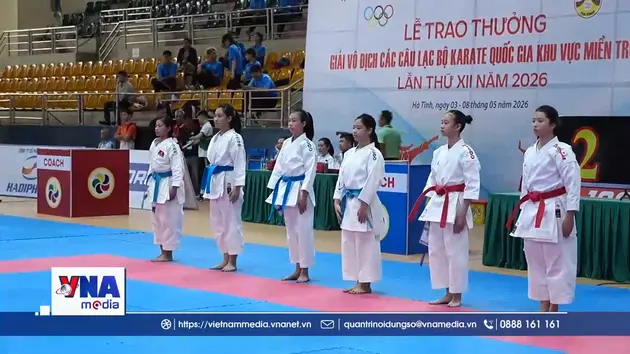 Khai mạc giải Karate các câu lạc bộ quốc gia khu vực miền Trung