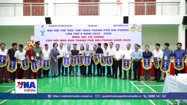 Khai mạc Giải Cờ tướng tranh Cúp Hội Nhà báo thành phố Hải Phòng năm 2026