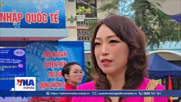 Học sinh Hải Phòng được giao lưu và các nghệ sĩ Hàn Quốc