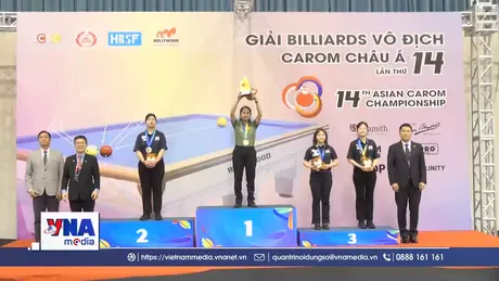 Bế mạc giải Billiards vô địch Carom châu Á 2026