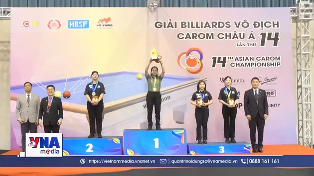 Bế mạc giải Billiards vô địch Carom châu Á 2026