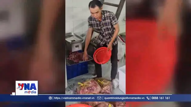 Triệt phá vụ chế biến hơn 15 tấn thịt bò giả từ thịt heo nái