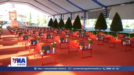 Tây Ninh: Truy điệu, an táng 158 hài cốt liệt sĩ hy sinh tại Campuchia