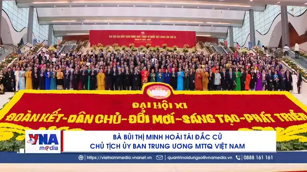 Bà Bùi Thị Minh Hoài tái đắc cử Chủ tịch Uỷ ban TƯ MTTQ Việt Nam