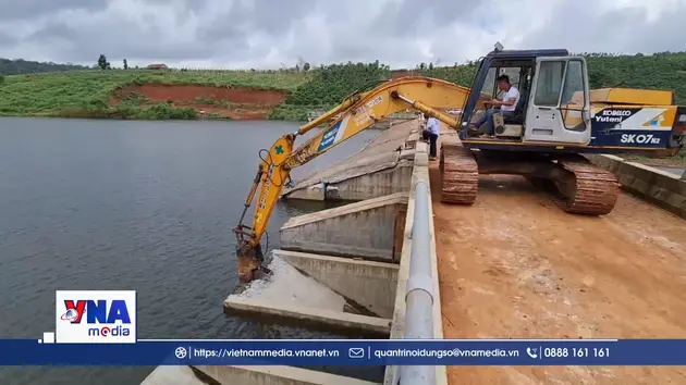 Lâm Đồng sửa hồ chứa nước Đắk N’ting hư hỏng do thiên tai
