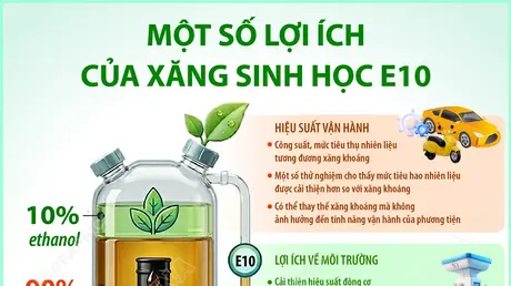 Một số lợi ích của xăng sinh học E10