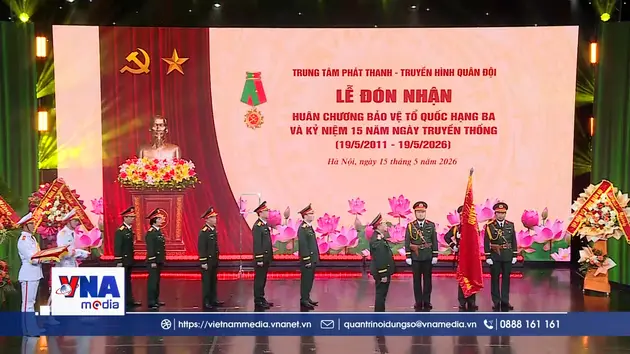 Trung tâm Phát thanh - Truyền hình Quân đội nhận Huân chương Bảo vệ Tổ quốc hạng Ba