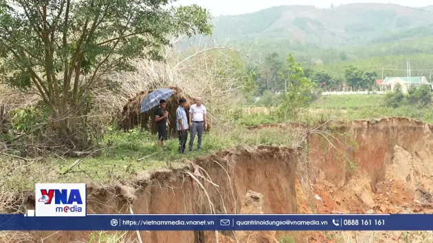 Sạt lở bờ sông Pô Kô – nỗi lo trước mùa mưa bão