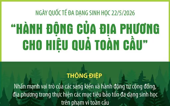 Ngày Quốc tế đa dạng sinh học 22/5/2026: “Hành động của địa phương cho hiệu quả toàn cầu”