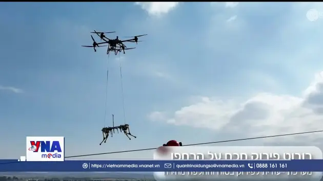 Israel thử nghiệm robot UAV lắp thiết bị cảnh báo trên đường dây điện