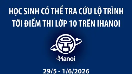 Học sinh có thể tra cứu lộ trình tới điểm thi lớp 10 trên iHanoi