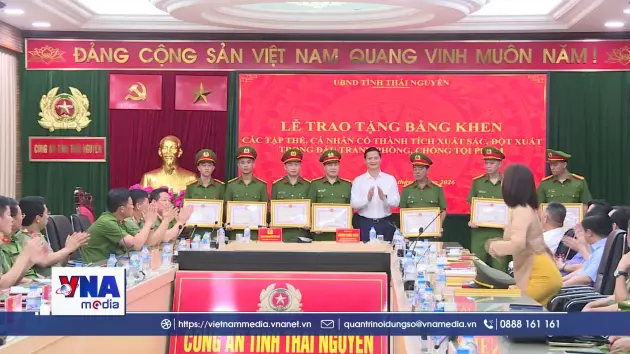 Thái Nguyên khen thưởng các tập thể, cá nhân xuất sắc trong đấu tranh phòng, chống tội phạm