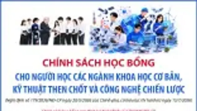 Chính sách học bổng cho người học các ngành khoa học cơ bản, kỹ thuật then chốt và công nghệ chiến lược
