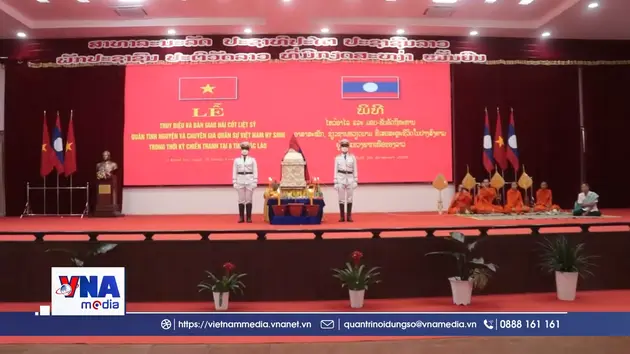 Hồi hương 9 hài cốt liệt sĩ Việt Nam hy sinh tại Bắc Lào