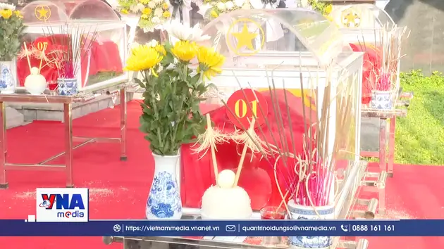 Truy điệu và an táng hài cốt liệt sĩ hy sinh tại Lào