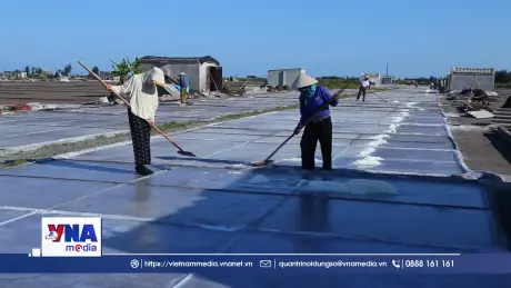 Nắng đổ lửa, diêm dân Ninh Bình được mùa muối
