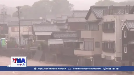 Bão Jangmi đổ bộ vào tỉnh Wakayama của Nhật Bản