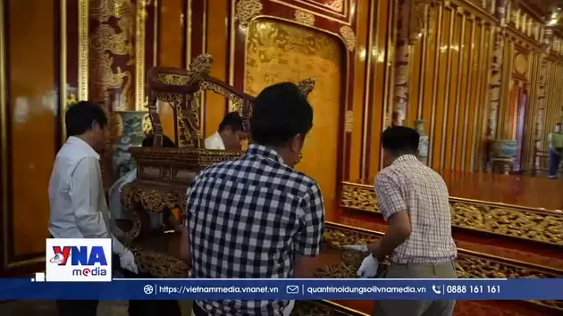 Trưng bày trở lại “Ngai vua triều Nguyễn” trong Điện Thái Hòa