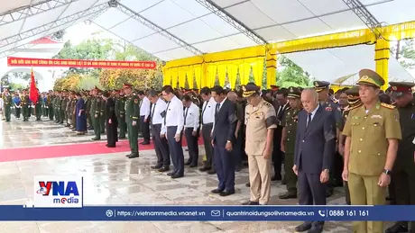 Truy điệu và an táng hài cốt 16 liệt sĩ quân tình nguyện