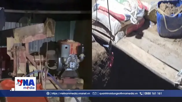 Phát hiện điểm khai thác vàng trái phép trong vườn nhà công an xã