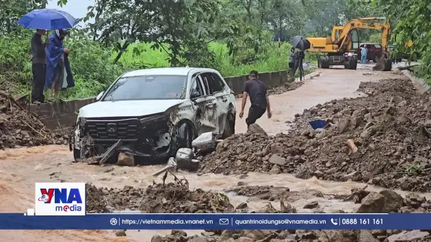 Mưa lớn gây sạt lở tại Lai Châu