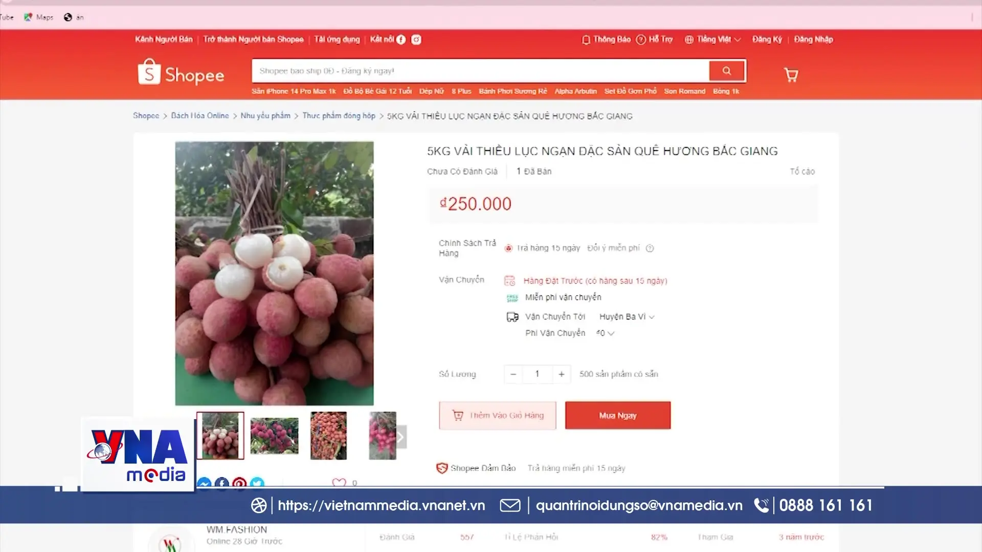 Xúc tiến thương mại đa kênh cho vải thiều