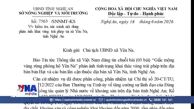 Khẩn trương kiểm tra việc khai thác vàng trái phép ở Yên Na