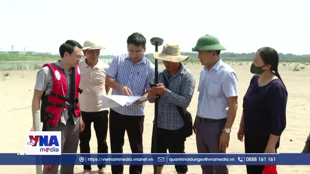 Xác định phạm vi ranh giới, mốc giới vị trí mỏ cát lòng sông Hồng