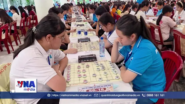 Gần 400 kỳ thủ tranh tài tại Giải Vô địch cờ tướng trẻ quốc gia 2026