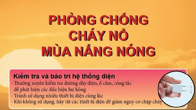 Phòng chống cháy nổ mùa nắng nóng