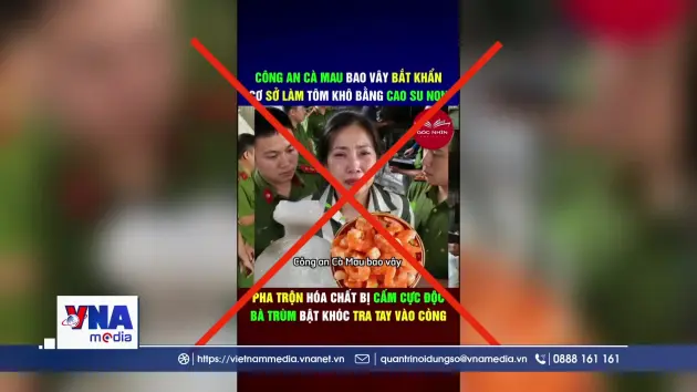 Cà Mau: Xử lý nghiêm thông tin sai sự thật về sản phẩm tôm khô