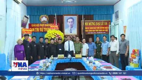 Thăm, chúc mừng 87 năm Ngày khai sáng đạo Phật giáo Hòa Hảo