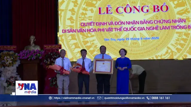 Nghề làm trống Bình An được công nhận Di sản văn hóa phi vật thể