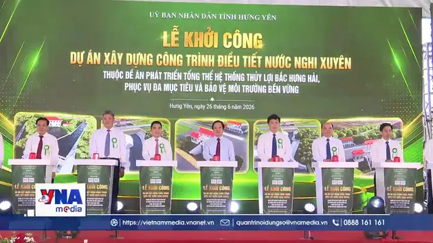 Hưng Yên khởi công công trình điều tiết nước 250 tỷ đồng