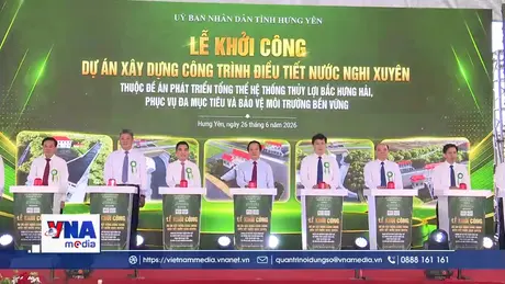 Hưng Yên khởi công công trình điều tiết nước 250 tỷ đồng