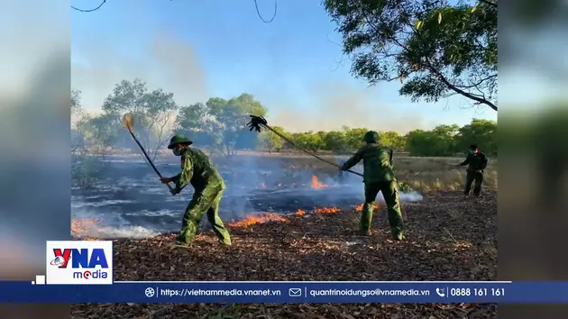 Cháy rừng bùng phát trở lại tại xã Nam Cửa Việt, Quảng Trị