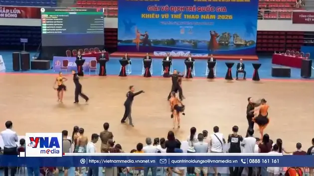 Hà Nội giành Nhất toàn đoàn Giải Vô địch trẻ Khiêu vũ thể thao quốc gia