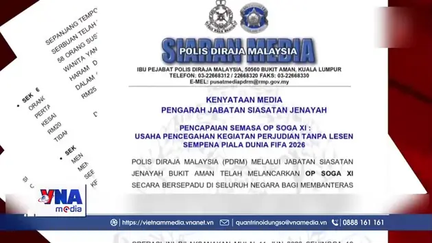 Malaysia tăng cường trấn áp hoạt động cá độ bóng đá