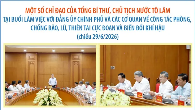 Tổng Bí thư, Chủ tịch nước Tô Lâm đề nghị rà soát, cập nhật toàn bộ kịch bản thiên tai năm 2026