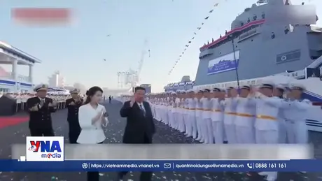 Triều Tiên thử nghiệm vũ khí trên tàu chiến mới