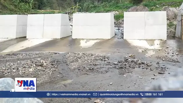 Công trình ngăn lũ đầu tiên phát huy hiệu quả