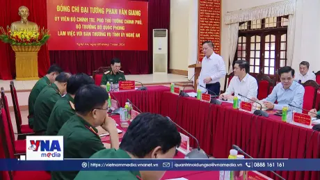 Đại tướng Phan Văn Giang làm việc với tỉnh Nghệ An