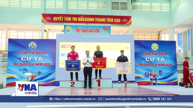 Hà Nội xếp Nhất toàn đoàn Giải Vô địch Cử tạ trẻ quốc gia