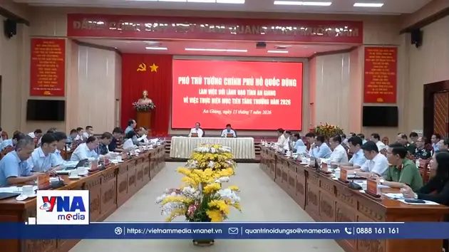 Đoàn công tác Chính phủ làm việc với lãnh đạo tỉnh An Giang