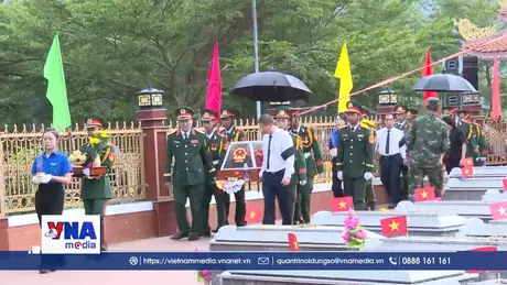 Đà Nẵng: Truy điệu, an táng 5 hài cốt liệt sĩ được tìm thấy tại hang Đá Sập