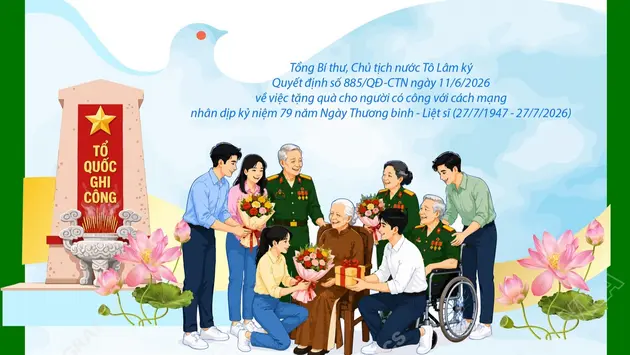 Tặng quà cho người có công với cách mạng dịp 27/7/2026