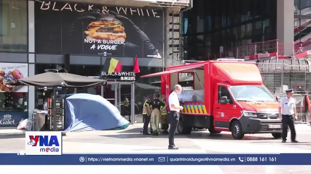 Cháy tòa nhà ở trung tâm thủ đô Brussels